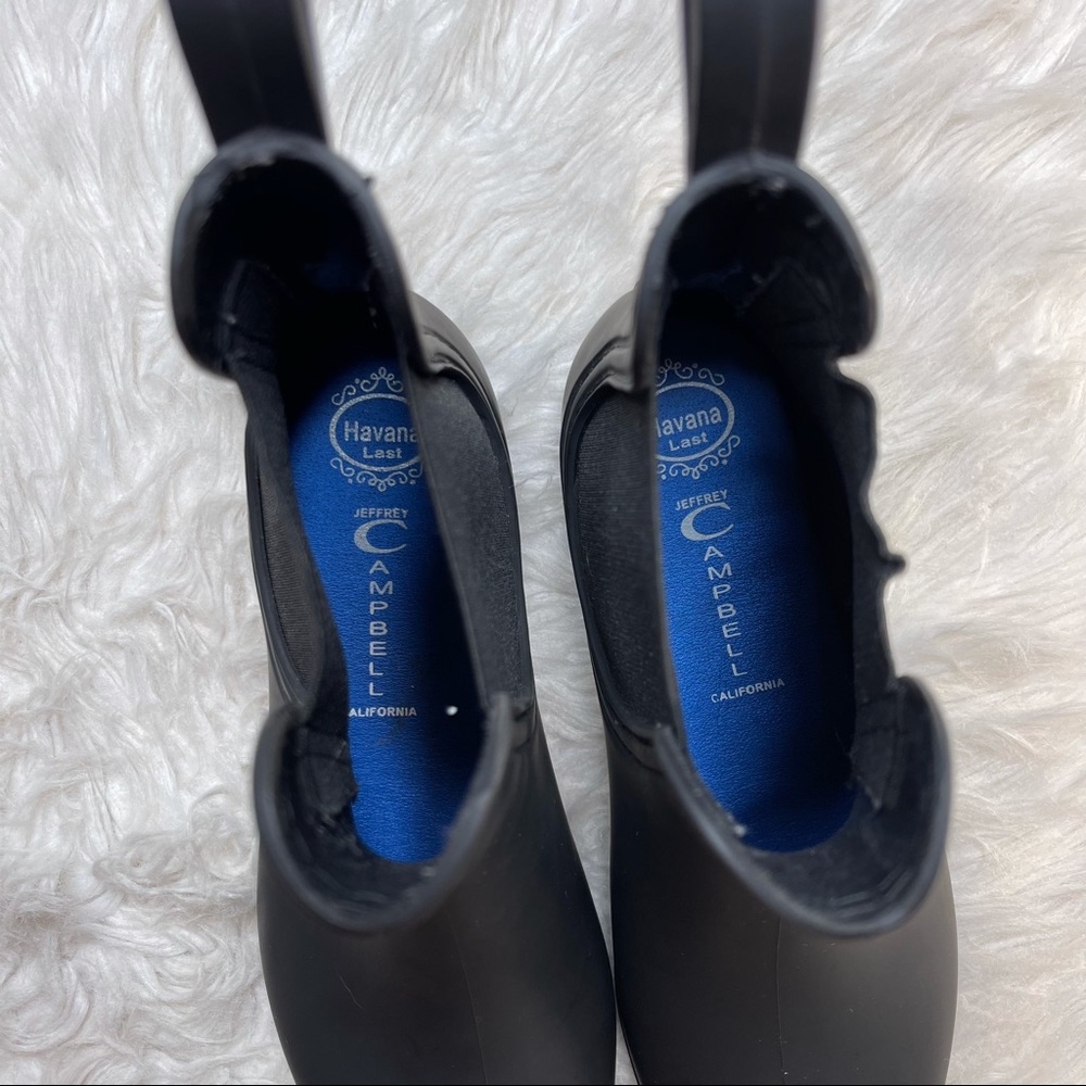 Jeffrey Campbell | Black Chelsea Ankle Rain Boots - Picture 6 of 11
